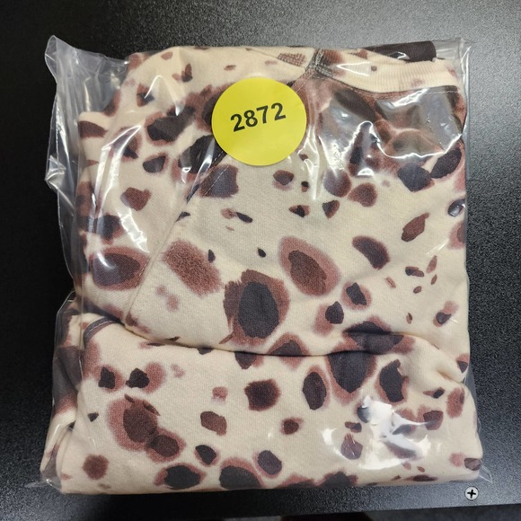 N:Philanthropy Womens Belize Spotted Sweatshirt Brown Cream Size Small NWT - Picture 6 of 6